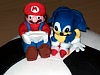 Mario & Sonic Football Cake